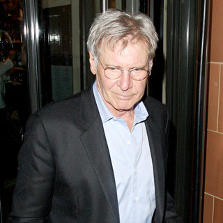 Harrison Ford in Harrison Ford leaves Ciprianis with a blue bandage on his left thumb