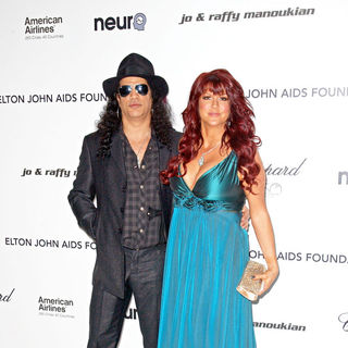 Slash, Perla Ferrar in 18th Annual Elton John AIDS Foundation Academy Awards (Oscars) Viewing Party - Arrivals