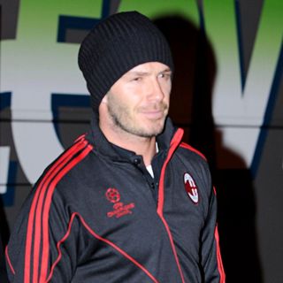 David Beckham in David Beckham Returns to Old Trafford as A AC Milan Football Player