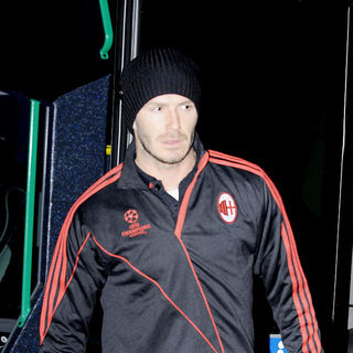 David Beckham in David Beckham  returns to Old Trafford as a AC Milan football player