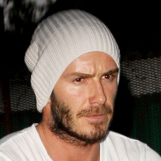 David Beckham in David Beckham Showing Facial Scar from being Injured During The Serie A Match with Chievo