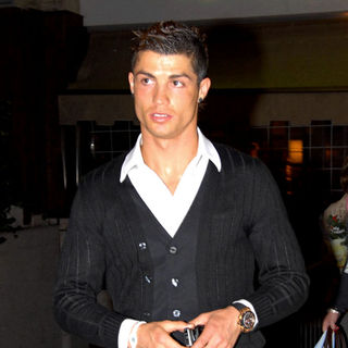 Cristiano Ronaldo in Cristiano Ronaldo Leaving Txistu Restaurant, After Having A Family Dinner