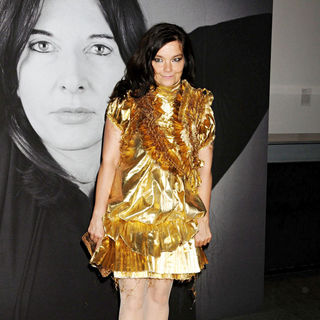 Bjork in Givenchy Celebrates The Closing of Marina Abramovic's 'The Artist Is Present' - Arrivals