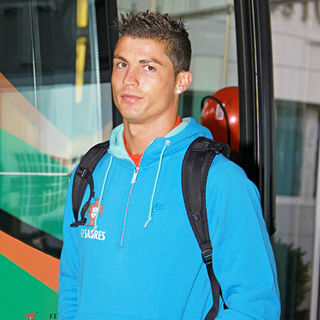 Cristiano Ronaldo in Portuguese Football Players Attend Their Final Training Session