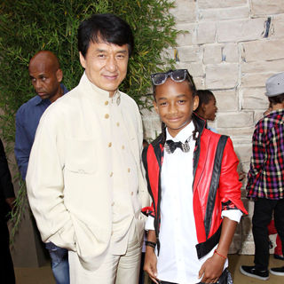 Jackie Chan, Jaden Smith in The LA Premiere of 'The Karate Kid'