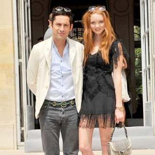 Enrique Murciano, Lily Cole in Christian Dior's Fall-Winter 2010/2011 Haute Couture Fashion Show - Outside Arrivals