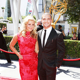 Chelsie Hightower, Mark Ballas in 2010 Creative Arts Emmy Awards - Arrivals