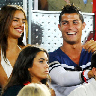 Irina Shayk, Cristiano Ronaldo in Spain vs USA Basketball Game