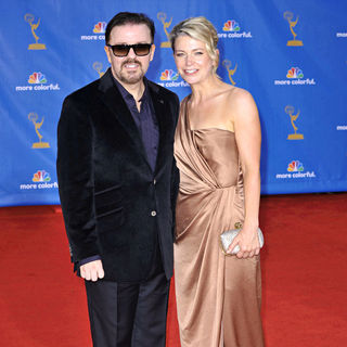 Ricky Gervais, Jane Fallon in The 62nd Annual Primetime Emmy Awards
