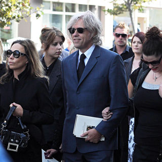 Bob Geldof, Fifi Geldof, Peaches Geldof, Pixie Geldof, Tiger Lily Geldof, Jeanne Marine in The Funeral of Bob Geldof's Father Bob Geldof Snr