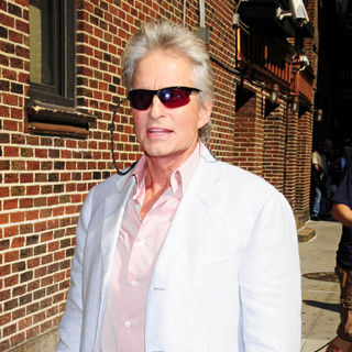 Michael Douglas in Michael Douglas Outside The Ed Sullivan Theater for 'The Late Show with David Letterman'