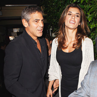 George Clooney, Elisabetta Canalis in George Clooney and Elisabetta Canalis Leaving Ago Restaurant in West Hollywood
