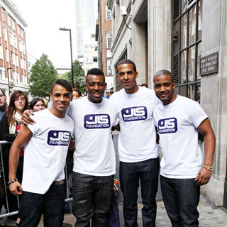 JLS in Celebrities Outside The Radio One Studios