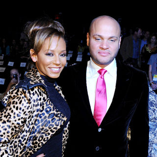 Melanie Brown, Stephen Belafonte in Mercedes-Benz IMG New York Fashion Week Spring/Summer 2011 - LAMB - Inside Arrivals