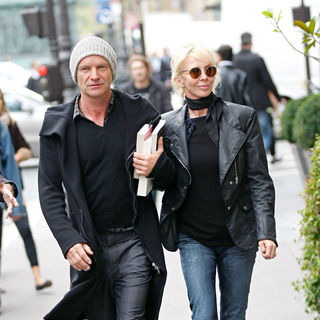 Sting and Trudie Styler Walking Through The Place Vendome