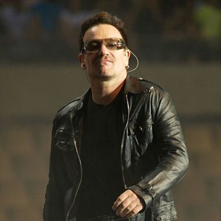 U2 Performs on Stage During The U2 360 Tour Concert