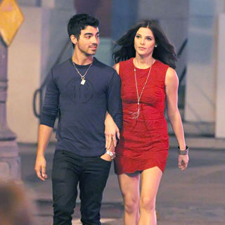 Joe Jonas, Ashley Greene in Joe Jonas and Ashley Greene Taking A Romantic Stroll Together