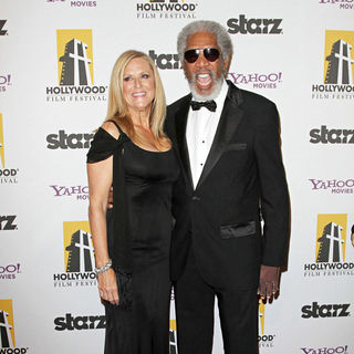 Lori McCreary, Morgan Freeman in 14th Annual Hollywood Awards Gala Presented by Starz