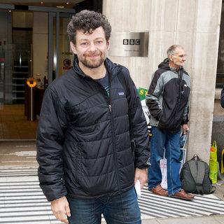 Andy Serkis in Andy Serkis Crossing The National Union of Journalists (NUJ) Picket Line