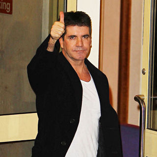 Simon Cowell in Simon Cowell Arrives at The X Factor Studios for Tonight's Live Results Show