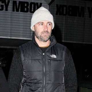 Matthew Fox in Matthew Fox Wrapped Up for The Cold in A Quilted Waistcoat Jacket