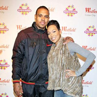 Shannon Brown, Monica in Shannon Brown Celebrates His 25th Birthday at Millions of Milkshakes