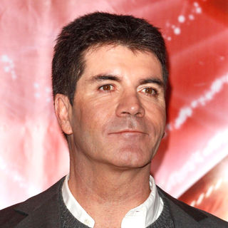 Simon Cowell in X Factor Finalist Photocall