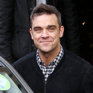 Robbie Williams in Robbie Williams Arrives at 'The X Factor' Studios Ahead of This Weekend's Live Final Shows