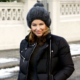 Kylie Minogue Leaving Her Home Wrapped Up Warm for The Winter Weather