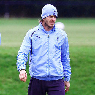 David Beckham in David Beckham Trains with The Tottenham Hotspur Football Team