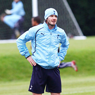 David Beckham in David Beckham Trains with The Tottenham Hotspur Football Team