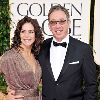 Jane Hajduk, Tim Allen in 68th Annual Golden Globe Awards - Arrivals