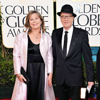 Jane Menelaus, Geoffrey Rush in 68th Annual Golden Globe Awards - Arrivals