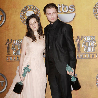 Aleksa Palladino, Michael Pitt in The 17th Annual Screen Actors Guild Awards (SAG Awards 2011) - Press Room