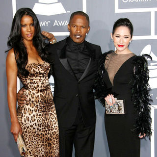 Britt Loren, Jamie Foxx in The 53rd Annual GRAMMY Awards - Red Carpet Arrivals