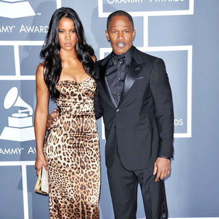 Britt Loren, Jamie Foxx in The 53rd Annual GRAMMY Awards - Red Carpet Arrivals