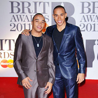 Nicholas Hamilton, Lewis Hamilton in The BRIT Awards 2011 - Arrivals