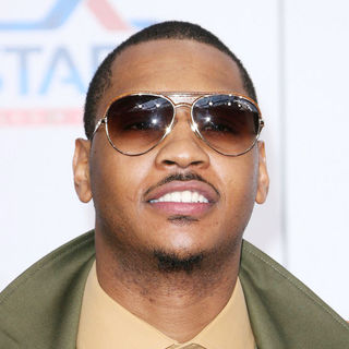 Carmelo Anthony in T-Mobile Magenta Carpet at The 2011 NBA All-Star Game