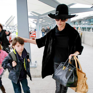 Catherine Zeta-Jones, Dylan Douglas in Catherine Zeta-Jones and Dylan Douglas Arriving at Heathrow Airport