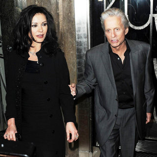 Catherine Zeta-Jones, Michael Douglas in Catherine Zeta-Jones and Michael Douglas Outside Claridge's Hotel