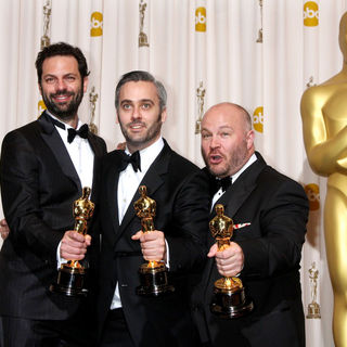 Emile Sherman, Iain Canning, Gareth Unwin in 83rd Annual Academy Awards (Oscars) - Press Room
