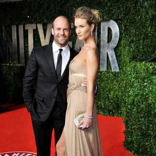 Jason Statham, Rosie Huntington-Whiteley in 2011 Vanity Fair Oscar Party - Arrivals