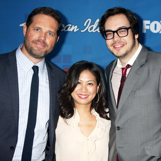 David Denman, Liza Lapira, Nelson Franklin in The American Idol Season 10 Top 13 Finalists Party