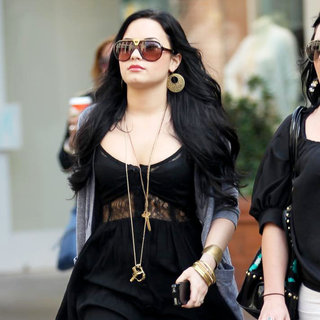 Demi Lovato in Demi Lovato Shopping at Nordstrom with A Friend in West Hollywood
