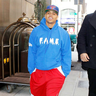 Chris Brown in Chris Brown Leaving His Hotel in The Afternoon