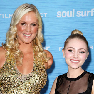 Bethany Hamilton, AnnaSophia Robb in The Los Angeles Premiere of 'Soul Surfer'