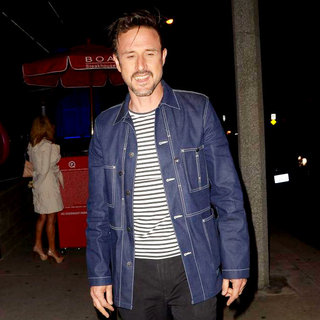 David Arquette in David Arquette Arriving at Boa Steakhouse to Have A Meal with Friends