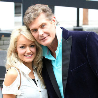 Hayley Roberts, David Hasselhoff in David Hasselhoff and Hayley Roberts at The ITV Studios