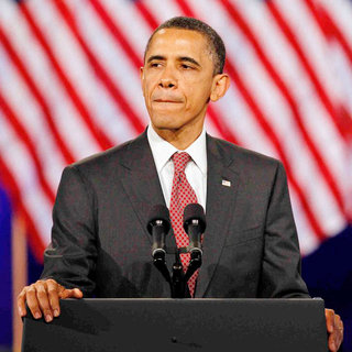 Barack Obama in U.S. President Barack Obama Spoke to The Audience at A Fundraising Kickoff Event