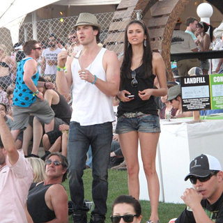 Ian Somerhalder, Nina Dobrev in Celebrities at The 2011 Coachella Valley Music and Arts Festival - Day 2